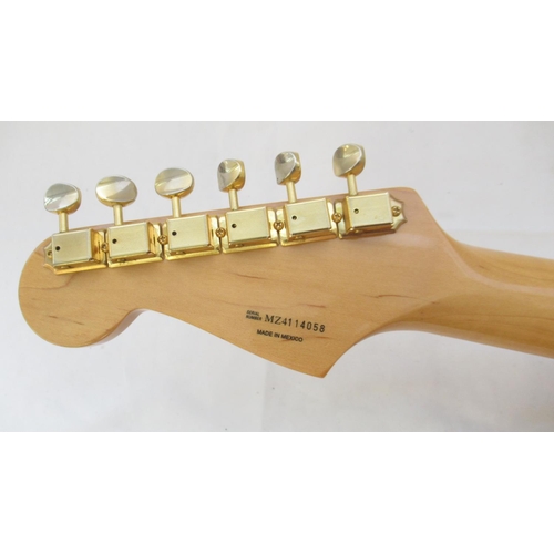 720 - Fender Stratocaster 50th Anniversary 2004 metallic gold electric guitar; serial no. MZ4114058, with ... 