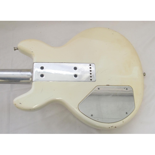 724 - Travis Bean TB-1000S, serial no. 879, white lacquer finish, aluminium neck and centrepiece, in metal... 