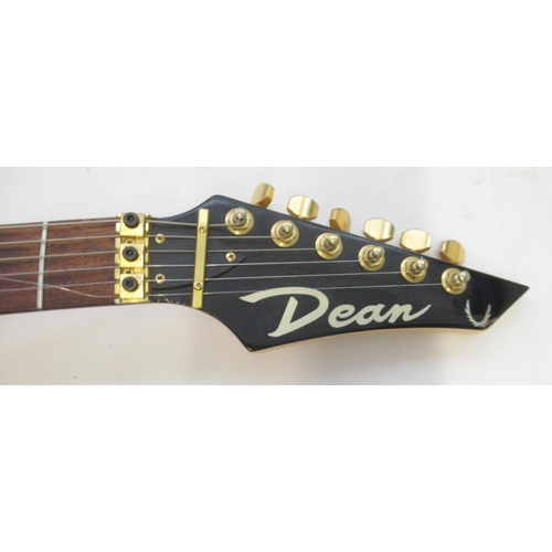 729 - Dean Washburn 800S electric guitar (1 string snapped) serial no. S2012016, & a Cruiser by Grafter el... 