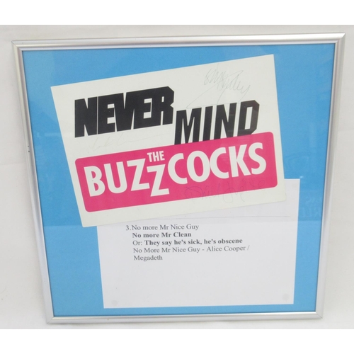 749 - Framed Never Mind the Buzzcocks card signed by Phil Jupiter, Mark Lamar and Bill Bailey.

Provenance... 