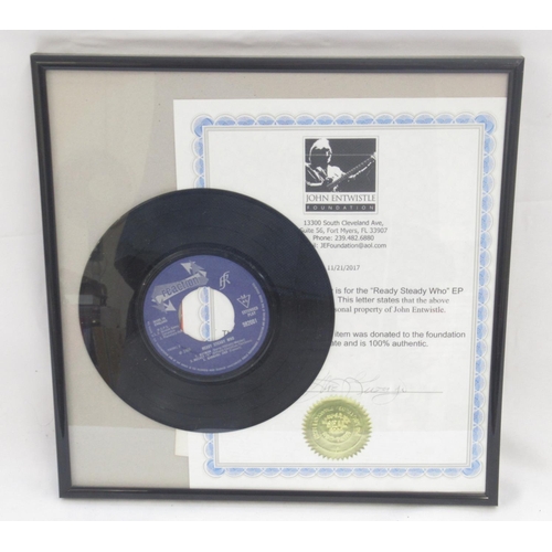 750 - Ready Steady Who EP previously owned by John Entwistle with COA from the John Entwistle Foundation. ... 