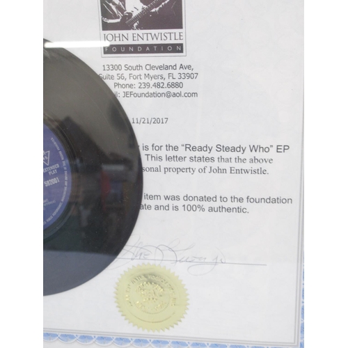 750 - Ready Steady Who EP previously owned by John Entwistle with COA from the John Entwistle Foundation. ... 