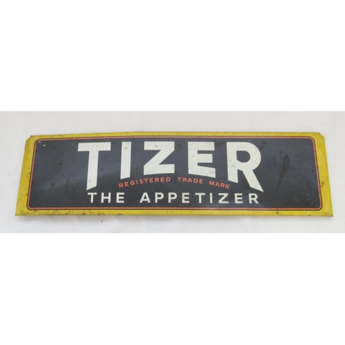 766 - Small metal 'Tizer The Appetizer' sign, 54.3cm x 15.1cm