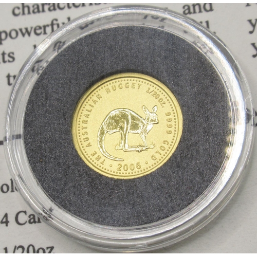 637 - Westminster Mint - The Smallest Gold Coins of the World, 1/20oz Canadian Gold Maple Leaf, 1/25oz Can... 