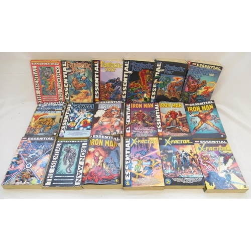 1426 - Marvel Comics - Large collection of Marvel Essential paperbacks to inc. Fantastic Four, Dazzler, Iro... 