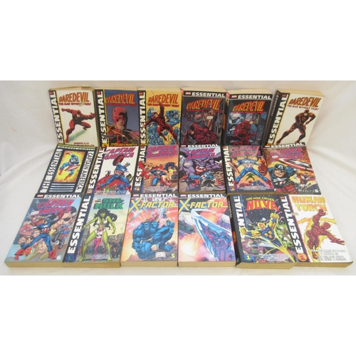 1426 - Marvel Comics - Large collection of Marvel Essential paperbacks to inc. Fantastic Four, Dazzler, Iro... 