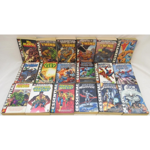 1426 - Marvel Comics - Large collection of Marvel Essential paperbacks to inc. Fantastic Four, Dazzler, Iro... 