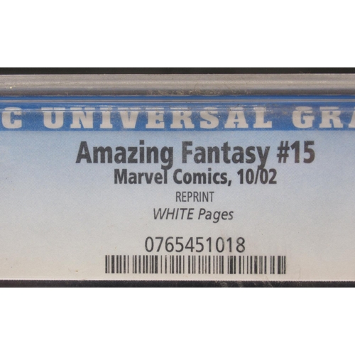 1428 - Marvel Comics - Amazing Fantasy #15 Reprint, CGC Graded 8.0