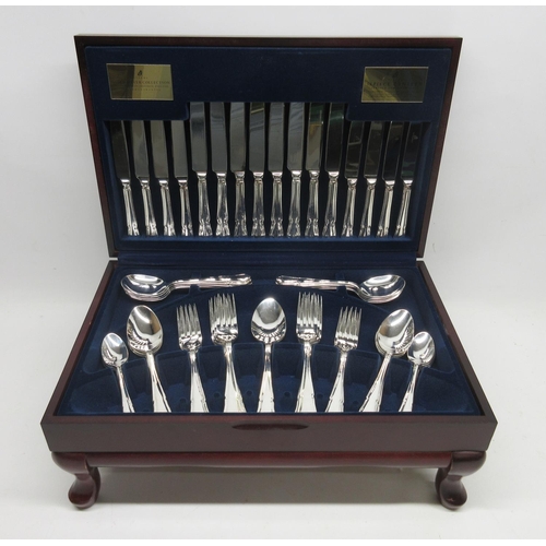 1201 - Canteen of silver plate cutlery by Viners 'Guild Silver Collection' Sheffield, 58 Piece Embassy Cant... 