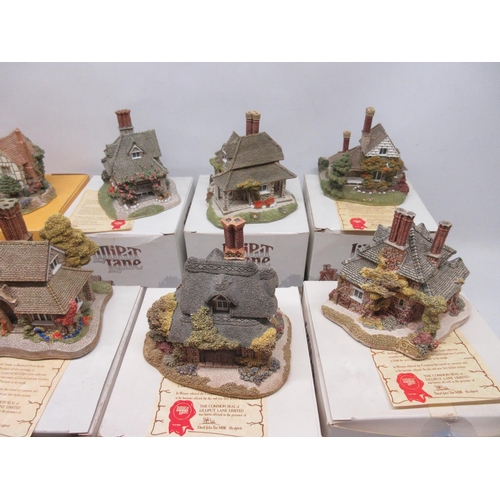 393 - Collection of ten lilliput lane cottages incl Circular Cottage, Diamond Cottage, Oak Cottage, Sweet ... 