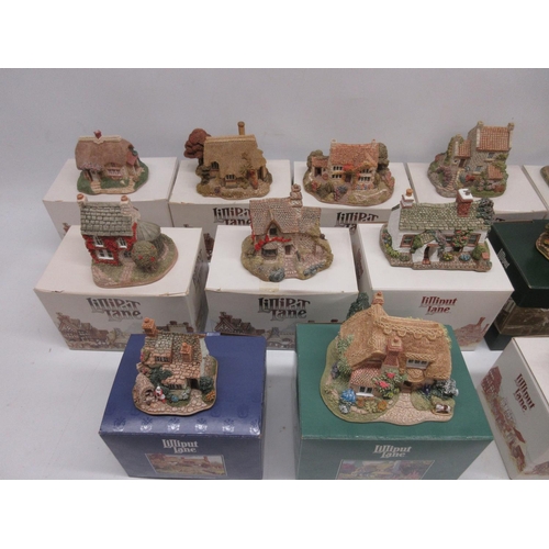 396 - Collection of fourteen lilliput lane cottages incl, Little Bee, Nursery Cottage, Rose Cottage Skirsg... 