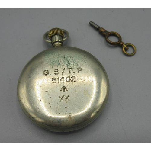 532 - Collingwood & Son, Middlesbrough, The Railway Timekeeper, late Victorian silver key wound pocket wat... 