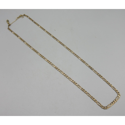 646 - Sherrie Hewson Collection - 9ct yellow gold chain link necklace stamped 375, L76cm 27.1g