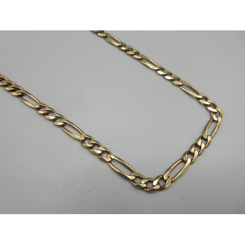 646 - Sherrie Hewson Collection - 9ct yellow gold chain link necklace stamped 375, L76cm 27.1g