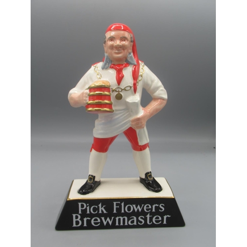 299 - Two Carlton Ware advertising figures: Shakespeare inscribed 'Pick Flowers Keg Bitter', and another f... 