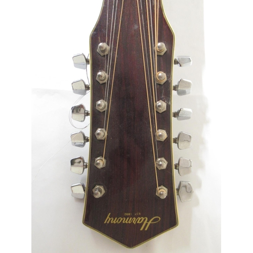 705 - Harmony Model no. H 6860-12, 12 string acoustic guitar, lacking 1 string (Victor Brox collection)