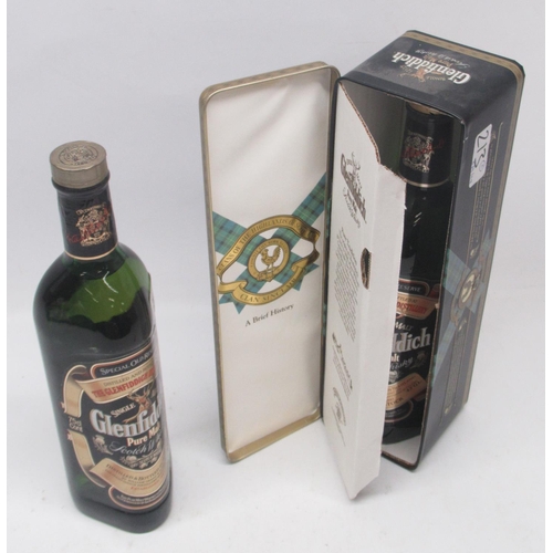 213 - Two bottles Glenfiddich Single Malt Scotch Whisky: 'Clan Sinclair' with original tin, 75cl/43%; and ... 