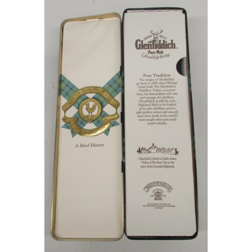 213 - Two bottles Glenfiddich Single Malt Scotch Whisky: 'Clan Sinclair' with original tin, 75cl/43%; and ... 