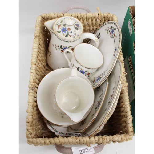 282 - Early 20th century Shelley teaware, collection of 'Dainty' pieces in white Rd 272101 (approximately ... 