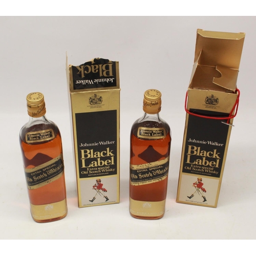 214 - Two bottles Johnnie Walker Black Label Extra Special blended Old Scotch Whisky, c1970s, with origina... 