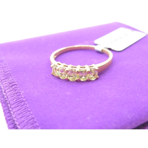 386 - Gemporia - Brazilian chrysoberyl 9k gold ring, size T to U, with certificate and protective pouch