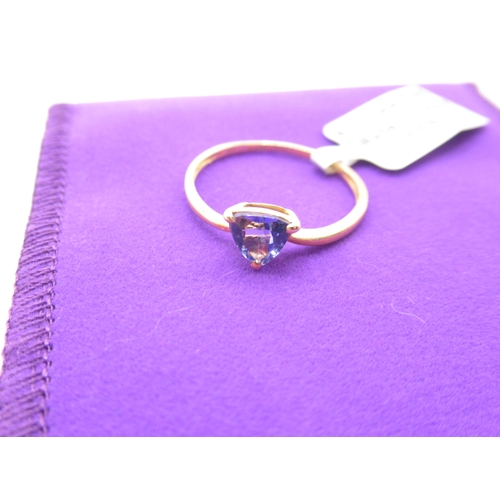 429 - Gemporia - Tanzanite 9k gold ring, size R to S, metal weight 1.11g, with certificate and protective ... 