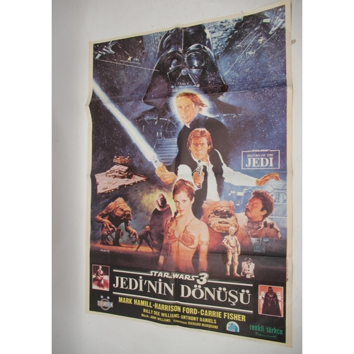 1065 - Dominic Littlewood Collection - two Turkish film posters Star Wars Episode 3 Return Of The Jedi, 99c... 