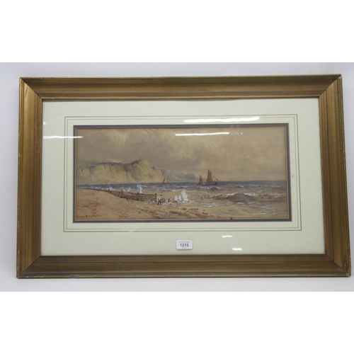 1215 - William Henry Earp (British 1831-1914); 'Near Weymouth' watercolour heightened with white, signed, 2... 