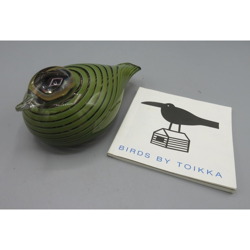 547 - Les Dennis Collection - Birds by TOIKKA, iittala Finland, Pajusotka/ Whip poor will, 1992