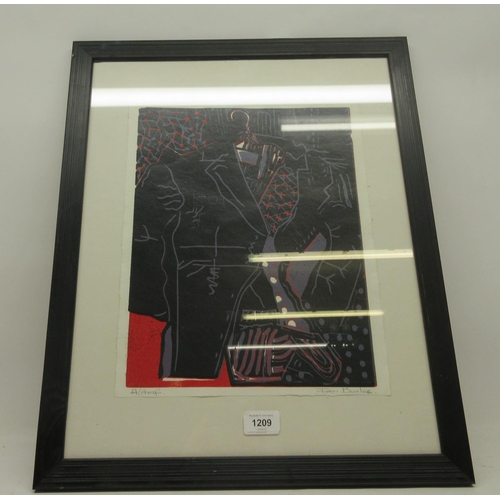 1209 - Ian Burke (British b. 1955); Jacket on a hanger, artists proof colour print, signed in pencil, 38cm ... 