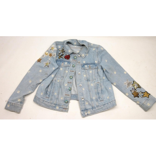 50 - Lisa George Collection - Beth Tinker Coronation Street costumes: modern denim jacket with later adde... 