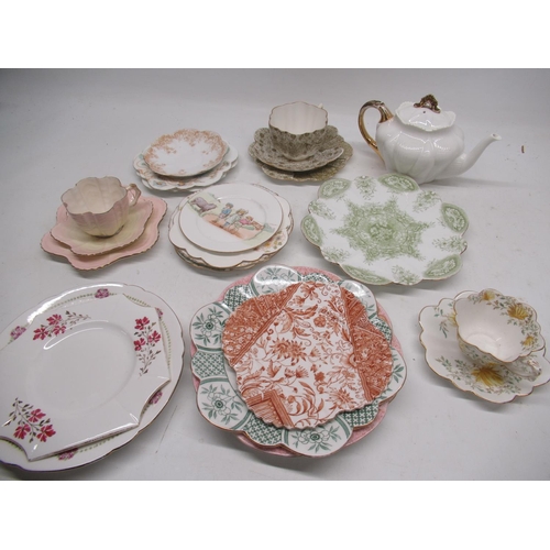 281 - Collection of late 19th and early 20thC Wileman Foley China, decorative teaware of various shapes an... 