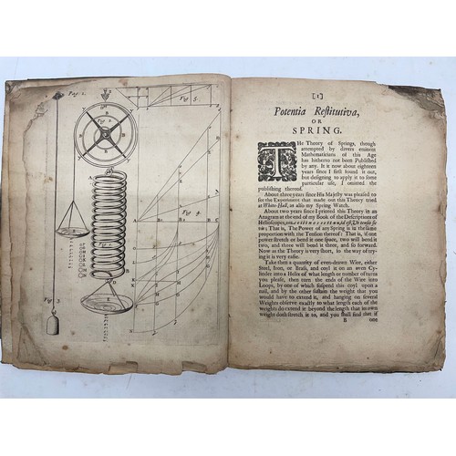 562A - Les Dennis Collection - Hooke(Robert) Lectures de Potentia Restitutiva, Or of Spring Explaining the ... 