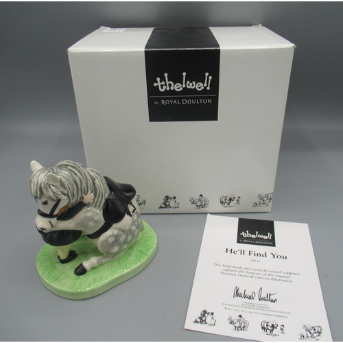 1013 - Thelwell by Royal Doulton figure, He'll Find You NT12, limited edition of one thousand, with box and... 