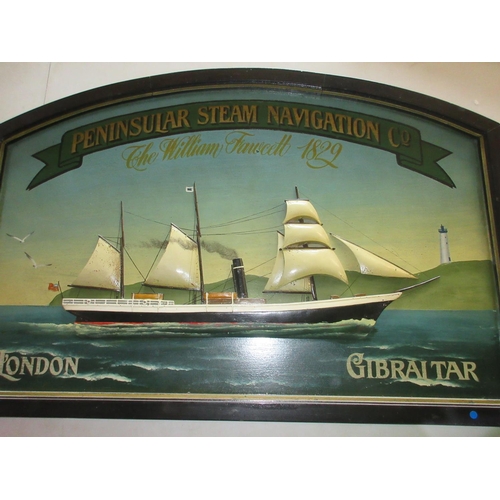 688 - 'Country Corner' replica 'Peninsular Steam Navigation Co.' The William Faucett London-Gibraltar sign... 