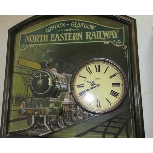 689 - 'Country Corner' replica London - Glasgow North Eastern Railway clock sign, W60cm H63cm