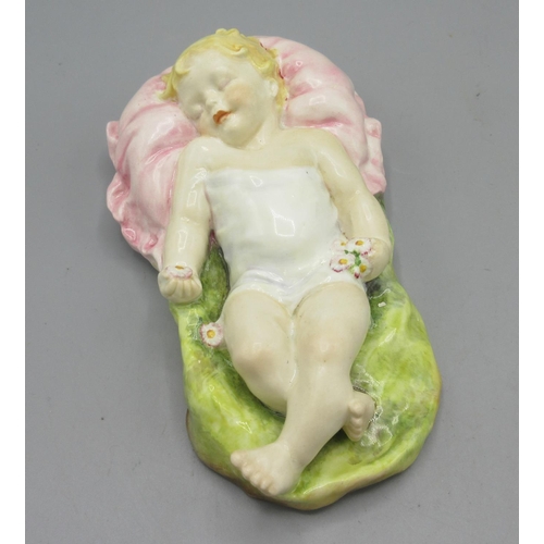 1192 - Rare Royal Worcester model 'The Treasure' modelled by F. G. (Freda) Doughty, the sleeping child with... 