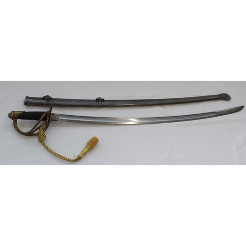 183 - Quality copy of a US 1860 pattern light Cavalry sabre. Stamped US A D K  1862, serial number 15752. ... 