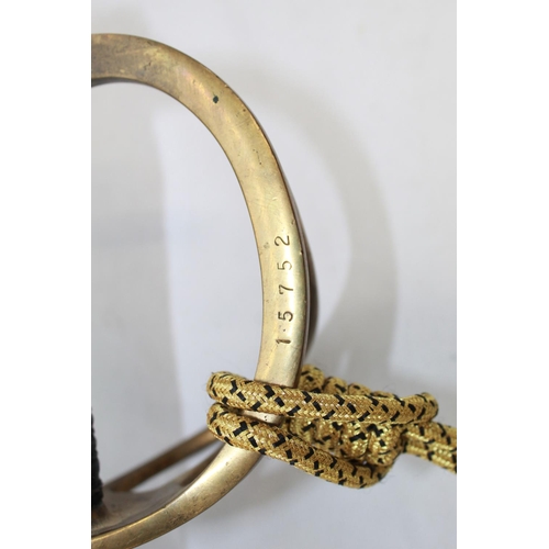 183 - Quality copy of a US 1860 pattern light Cavalry sabre. Stamped US A D K  1862, serial number 15752. ... 