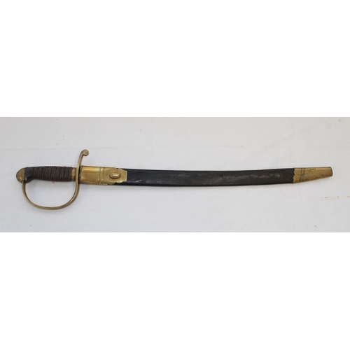 184 - British Police Officers sword. Constabulary initials etched on blade MC. In original scabbard. No3 s... 