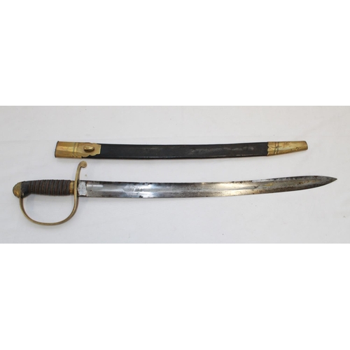 184 - British Police Officers sword. Constabulary initials etched on blade MC. In original scabbard. No3 s... 