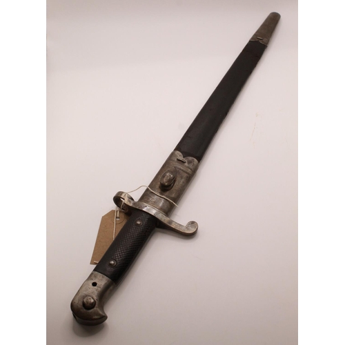 299 - British 1887 pattern sword bayonet with Wilkinson Sword maker's mark and War Department stamp, compl... 