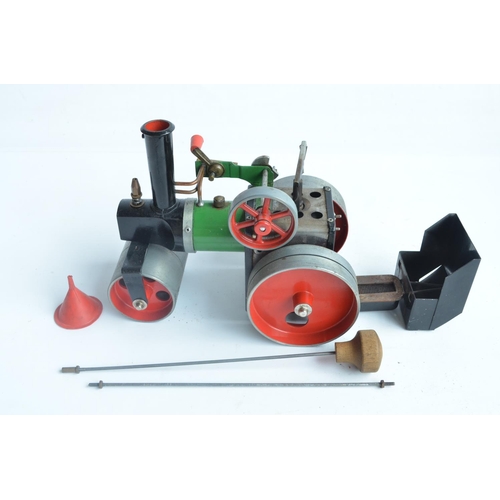 1005 - Mamod S.R.1a steam roller with box and Mamod stationary engine with small workshop polishing wheel (... 