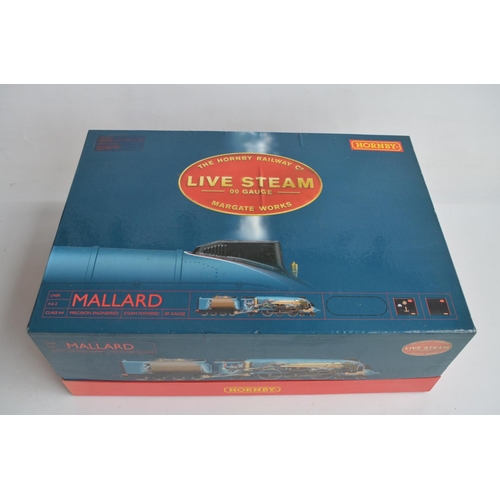 1007 - Hornby OO gauge R1041 LNER Class A4 Mallard live steam locomotive set, missing syringe injector, mod... 