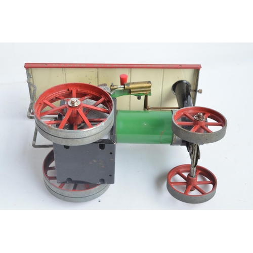 1012 - Mamod TE1A steam powered traction engine, missing accessories in fair used condition, box poor