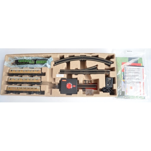 1014 - Hornby R1255 OO gauge Flying Scotsman train set with Class A1 loco, 3 teak coaches, track and access... 