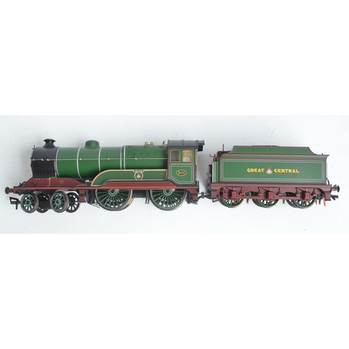 1027 - Bachmann OO gauge 31-147 highly detailed Class D11/1 501 'Mons' 4-4-0 in GCR green livery, model at ... 