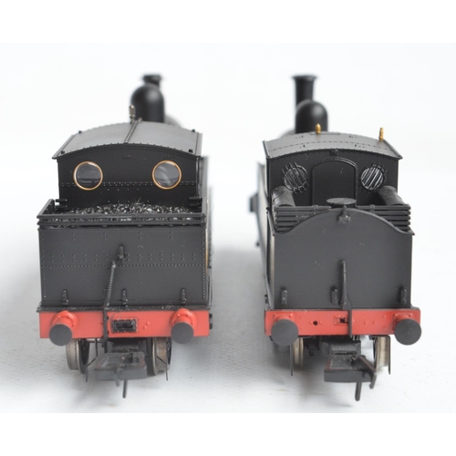 1033 - Two OO gauge LMS black livery electric steam tank locomotive models from Bachmann to include 31-165 ... 