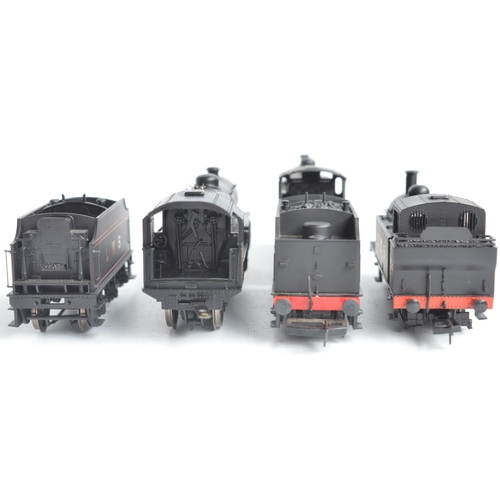 1034 - Three OO gauge LMS black livery electric steam train models to include Bachmann 32-227 3F Jinty 7524... 