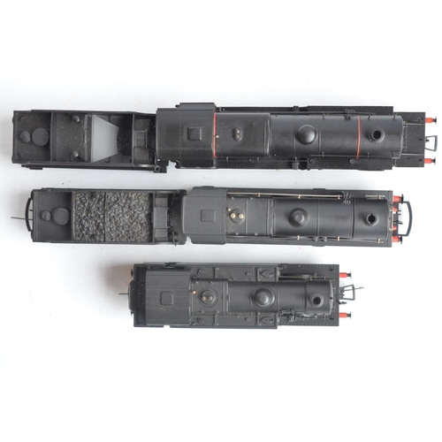 1034 - Three OO gauge LMS black livery electric steam train models to include Bachmann 32-227 3F Jinty 7524... 